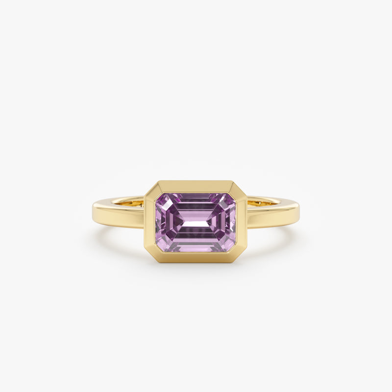 Octagon Cut Amethyst Statement Ring