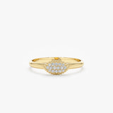 Beaded diamond minimalist ring