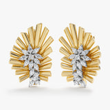 Diamond Cluster Sunburst Earrings, Terre