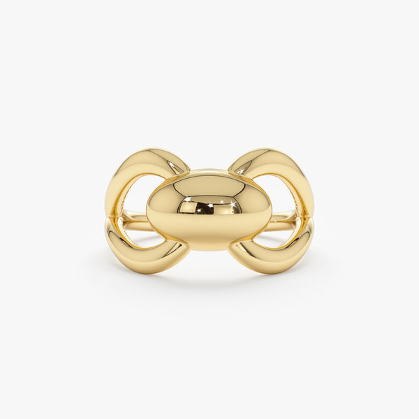 Solid Gold Bow Ring, Izee