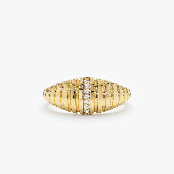 Diamond Bar Croissant Ring, Kyra