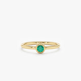 Dainty Gold Emerald Ring, Frances