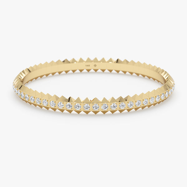 14k Yellow Gold Stretch Eternity Bracelet