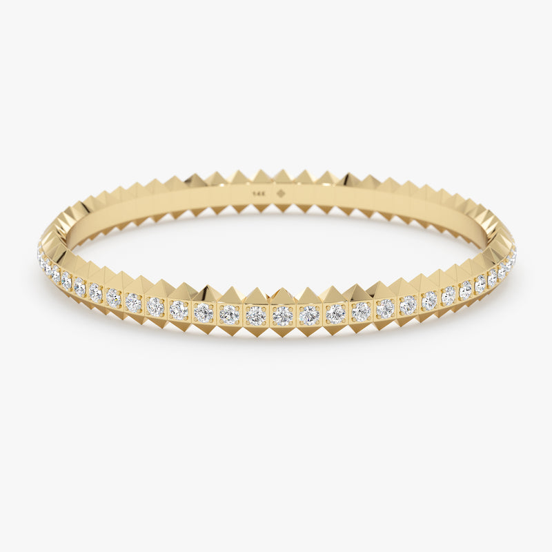 14k Yellow Gold Stretch Eternity Bracelet