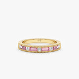 Yellow Gold Pink Sapphire Ring