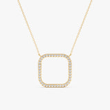 Diamond Square Pendant Necklace, Oaklyn