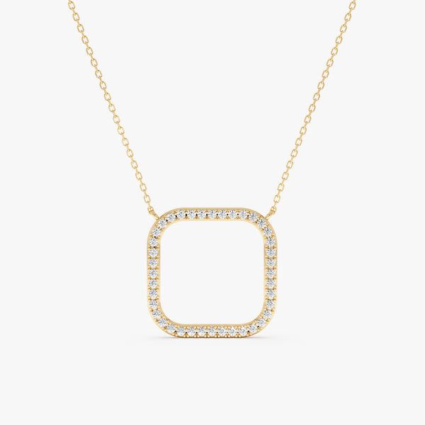 Diamond Square Pendant Necklace, Oaklyn