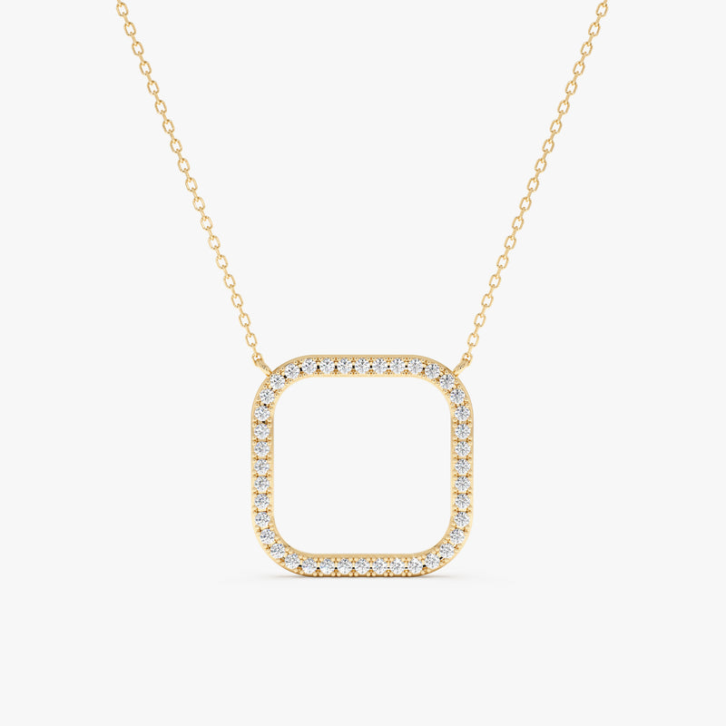 Diamond Square Pendant Necklace, Oaklyn