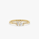 yellow gold diamond cluster ring