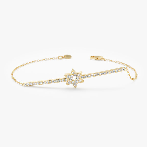 Diamond Star of David Bar Bracelet, Sarai