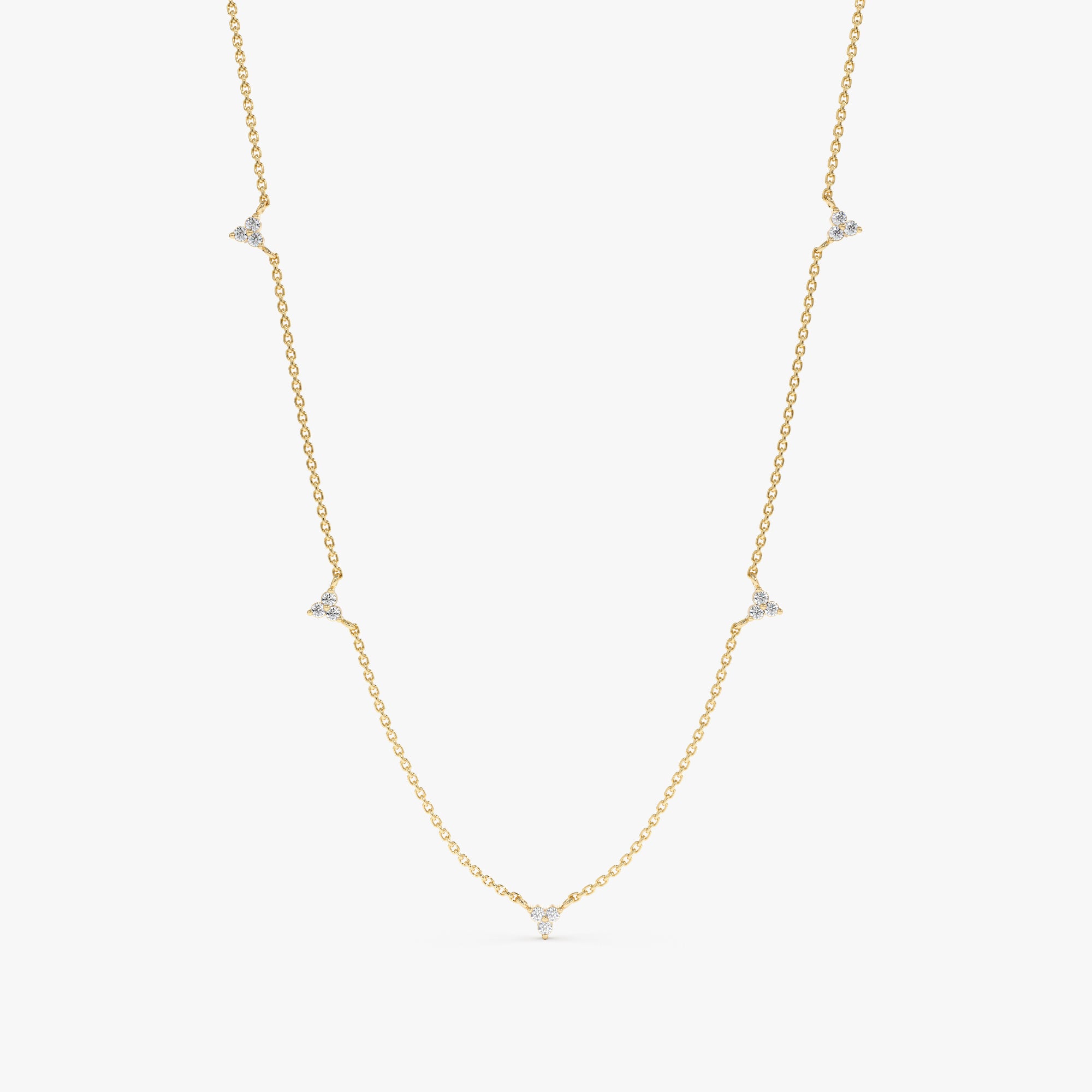 5 carat diamond station necklace