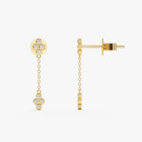 Diamond Clover Drop Earrings, Damaris