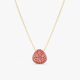 Ruby Cluster Necklace, Zeyzi