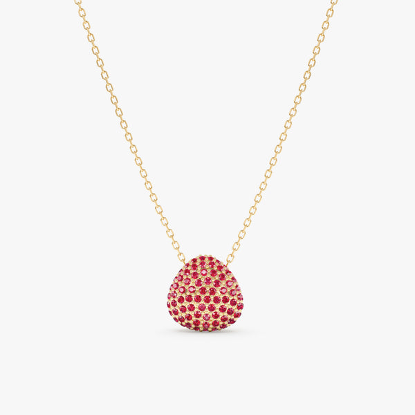 Ruby Cluster Necklace, Gita