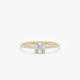 diamond cluster engagement ring in solid gold