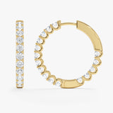 2.6ctw Lab Grown Diamond Hoop Earrings, Hafsa