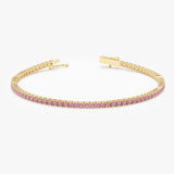 Pink Sapphire Tennis Bracelet, Blakely