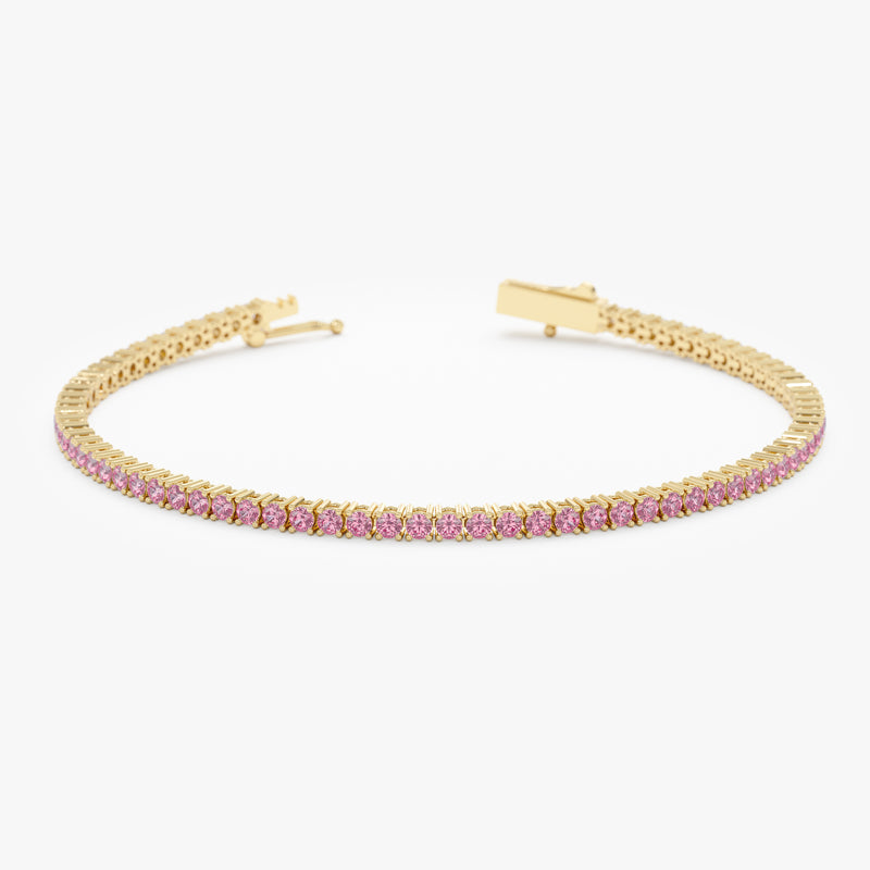 Pink Sapphire Tennis Bracelet, Blakely