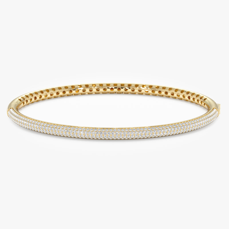 yellow gold diamond bangle