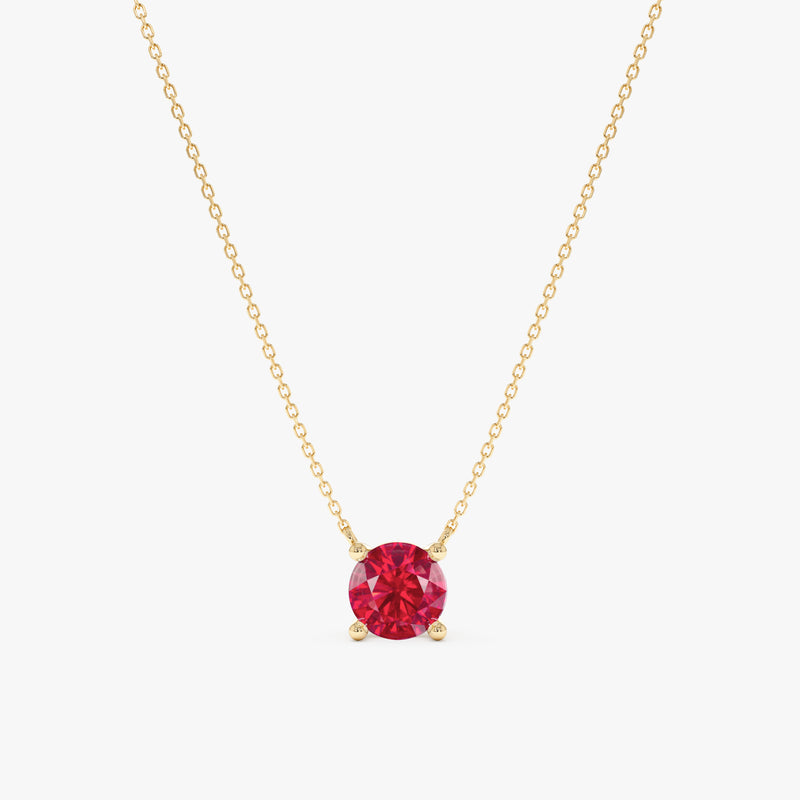 Lab Grown Ruby Pendant