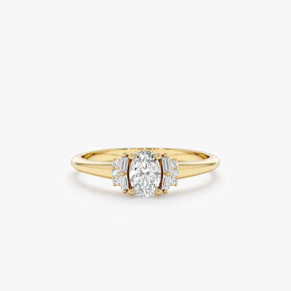 oval cut diamond engagement ring