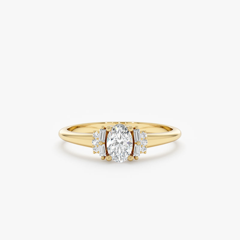 oval cut diamond engagement ring