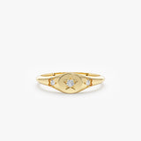 yellow gold star ring