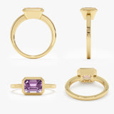  February Birthstone in Yellow Gold