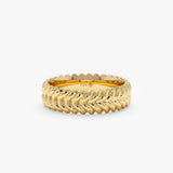 yellow gold textured ring