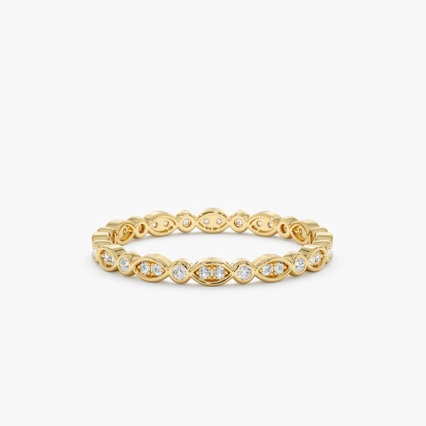 yellow gold handmade diamond ring