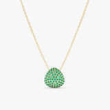 Pave Emerald Necklace