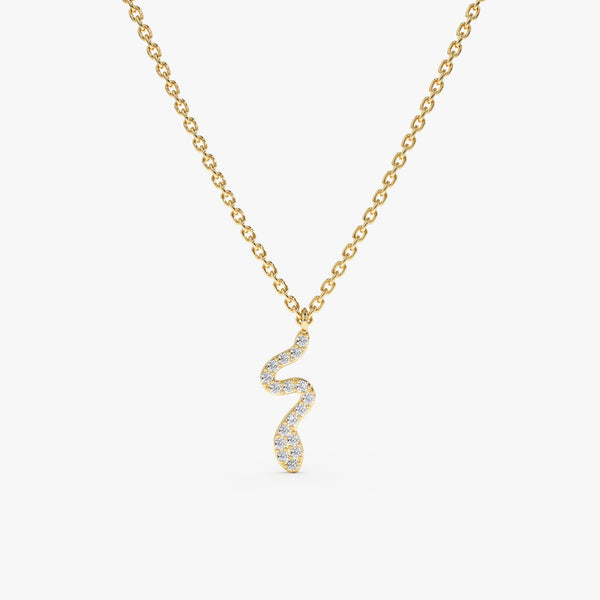 Diamond Snake Necklace, Serpe