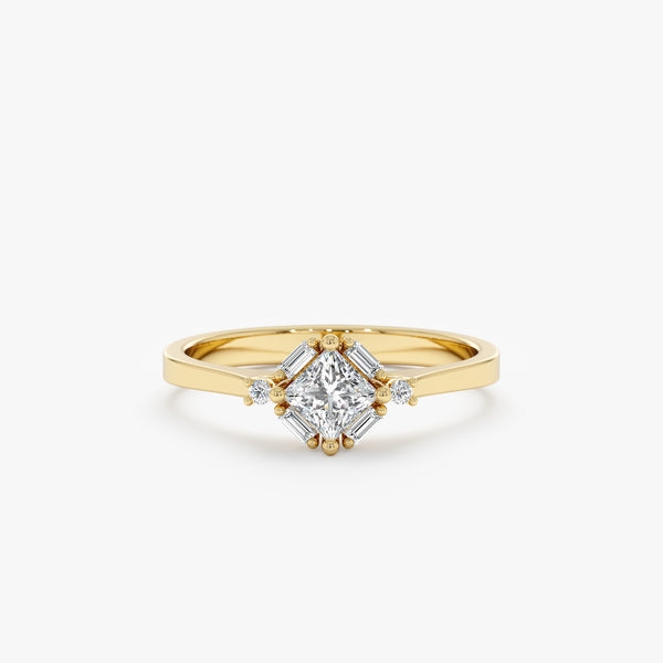 yellow gold diamond engagement ring