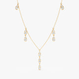 Diamond Droplets Station Necklace, Luella