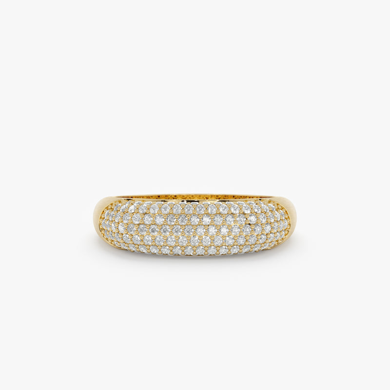 yellow gold salt and pepper diamond ring