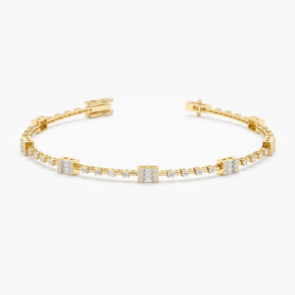yellow gold diamond bracelet