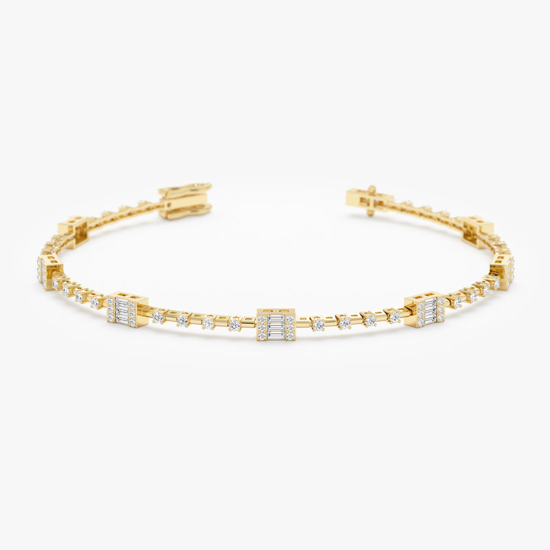 yellow gold diamond bracelet