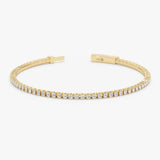 handmade yellow gold tennis bracelet