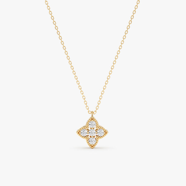 Dainty Diamond Clover Necklace, Giuliana