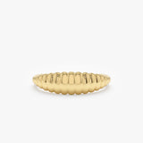 yellow gold flute ring