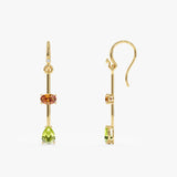 Citrine Peridot Drop Earrings, Yareli