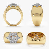 Floral Diamond Dome Ring, Araceli