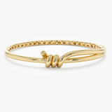 Plain Gold Knotted Bangle, Jaylen