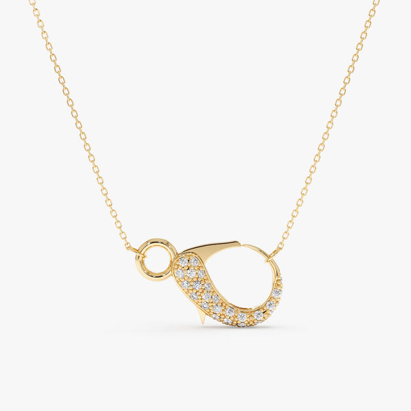 Diamond Lobster Clasp Enhancer Necklace, Eila