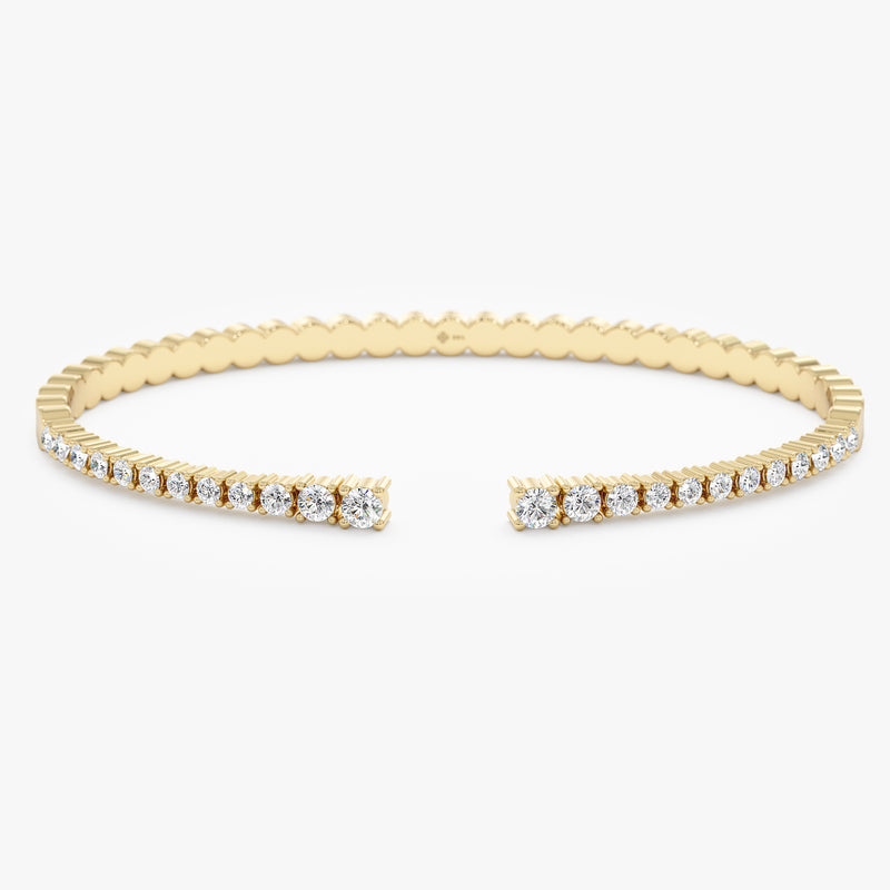 Diamond Open Cuff Bracelet, Alina