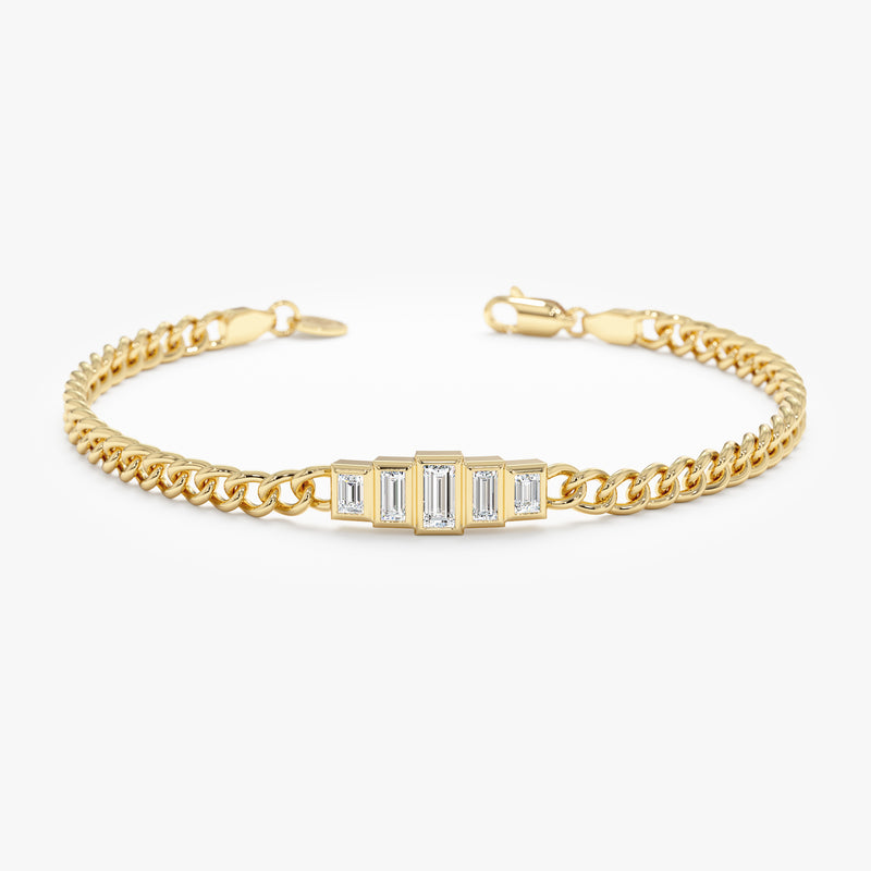 yellow gold diamond bracelet