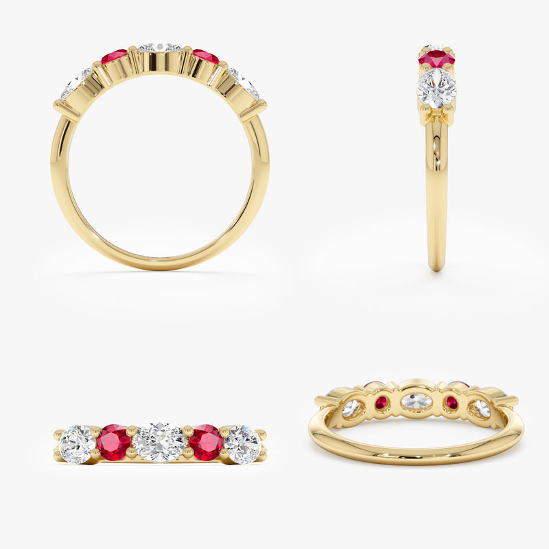 Ruby and Diamond Stacking Ring, Marg