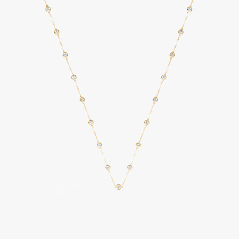 Lab Grown Diamond Bridal Necklace, Duvia