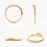 Curved Solid Gold Ring, Oakley