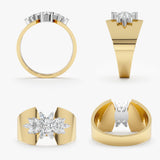 ethically sourced marquise cut white diamonds